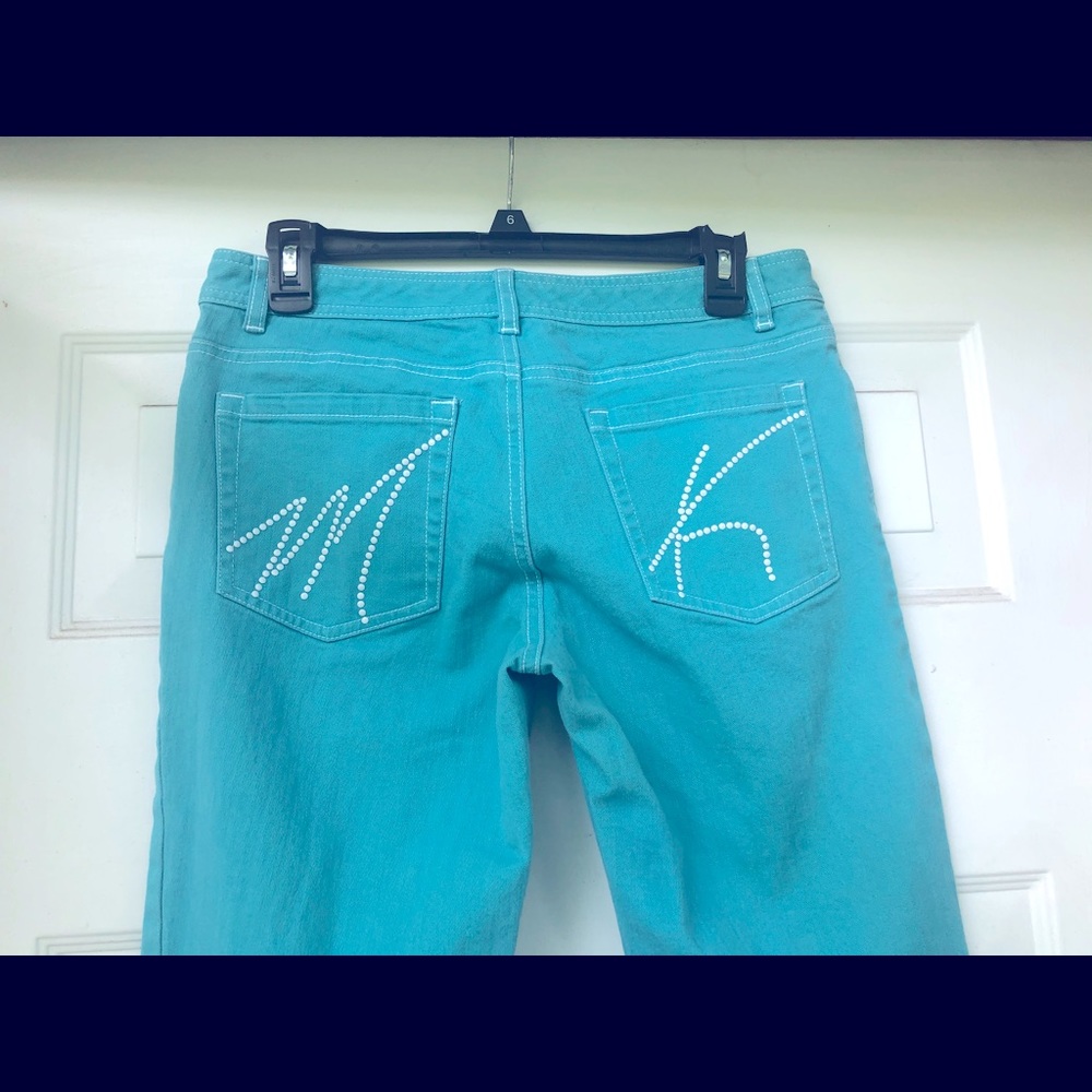 Michael Kors robin’s egg blue stretch jeans